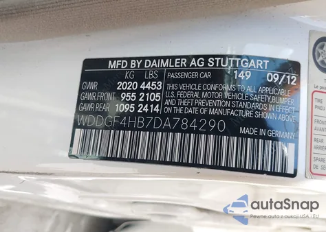 2013 Mercedes-Benz C 250 Luxury/Sport из США, поврежденный, VIN WDDGF4HB7DA784290